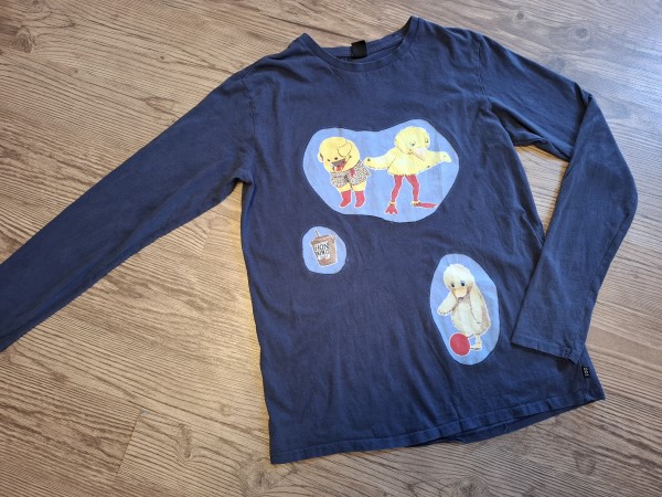 Bluse med bamse og kylling